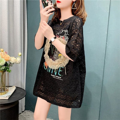 デザイン感   チャーミング Tシャツ カットソー＜F-3199＞