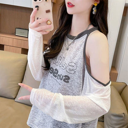 大人気 ラウンドネック スウィート 長袖 Tシャツ ＜F-8629＞