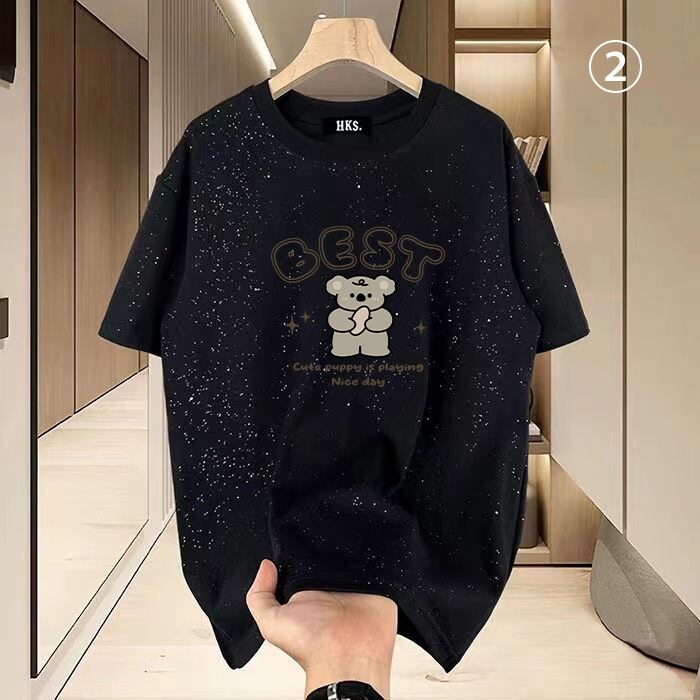 新商品 プリント カジュアル 選べるデザイン4種類 全2色 Tシャツ カットソー＜F-8585＞