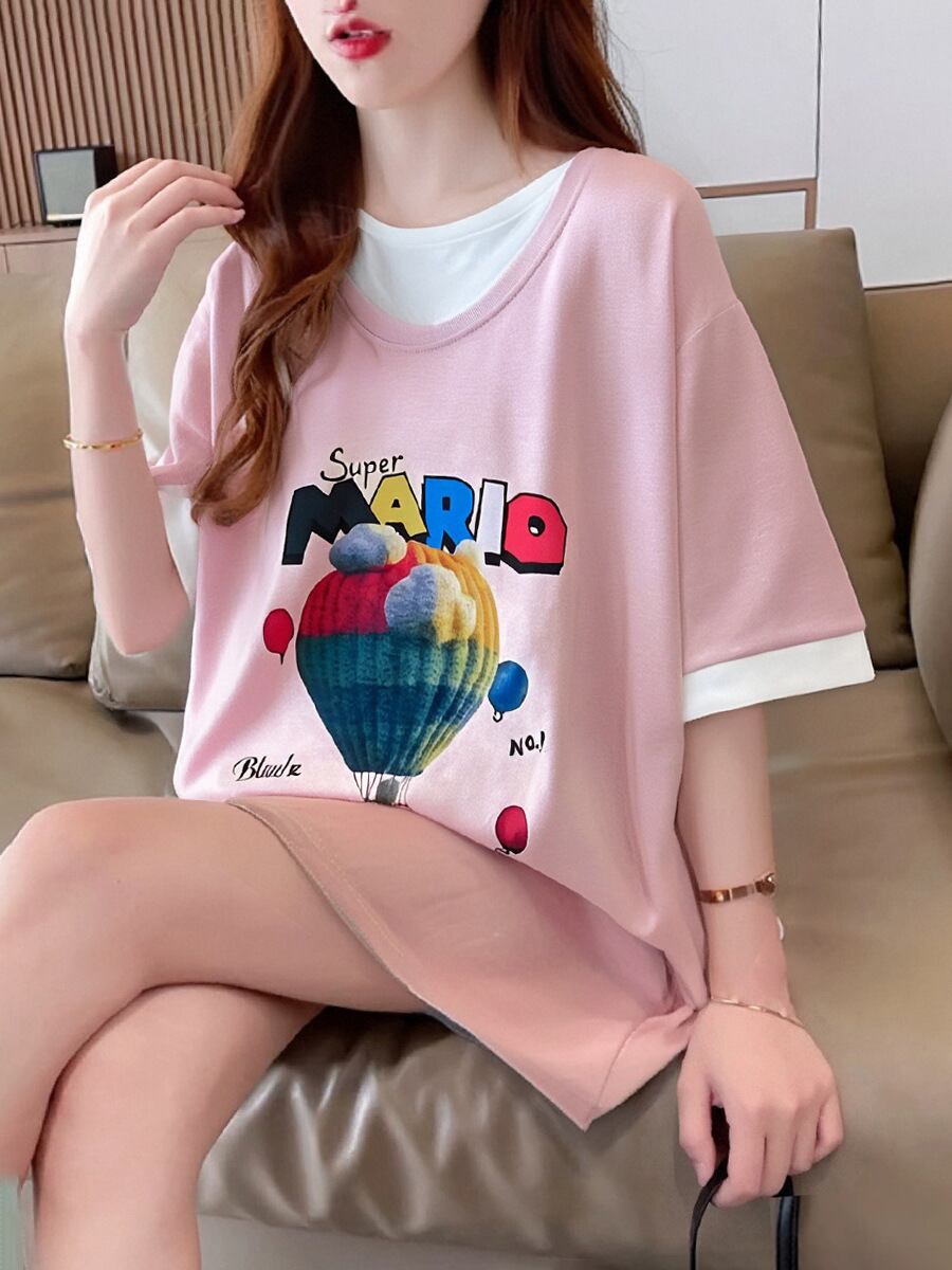 定番シンプル 売り切れ必至 美人度アップ 着回し力抜群 全5色 半袖Tシャツ<F-11376>