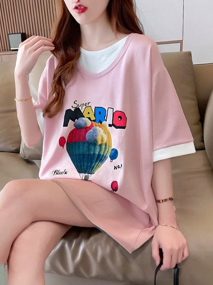 定番シンプル 売り切れ必至 美人度アップ 着回し力抜群 全5色 半袖Tシャツ<F-11376>
