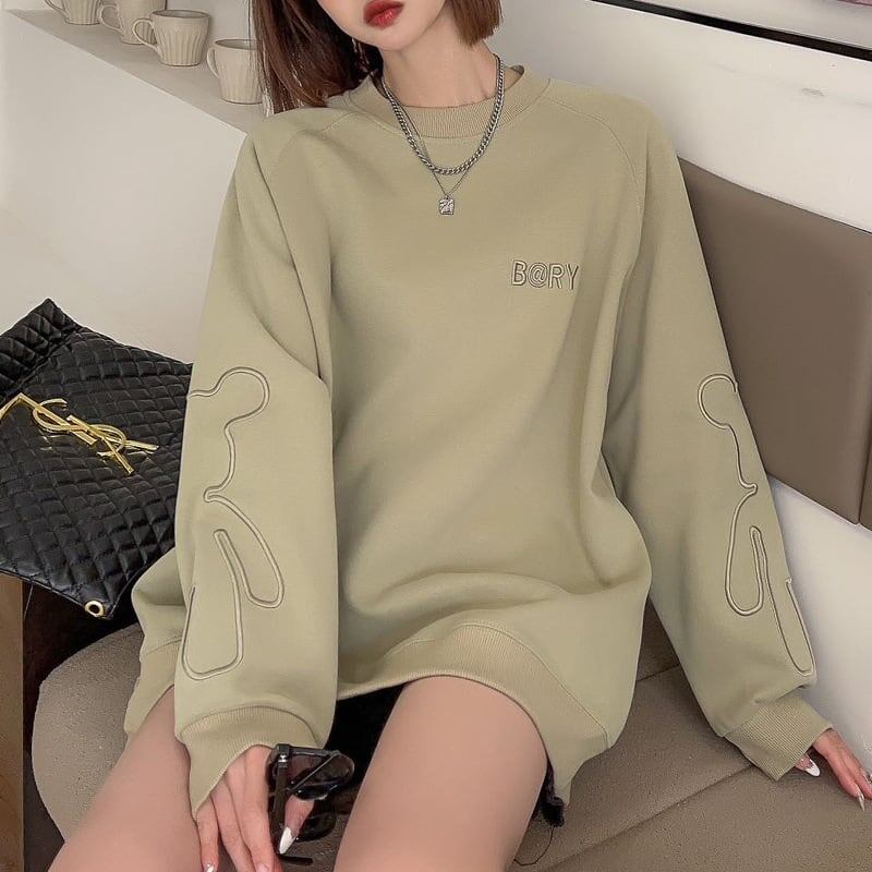 女子マスト刺?ロゴ厚手スウェット全4色＜F-4478＞