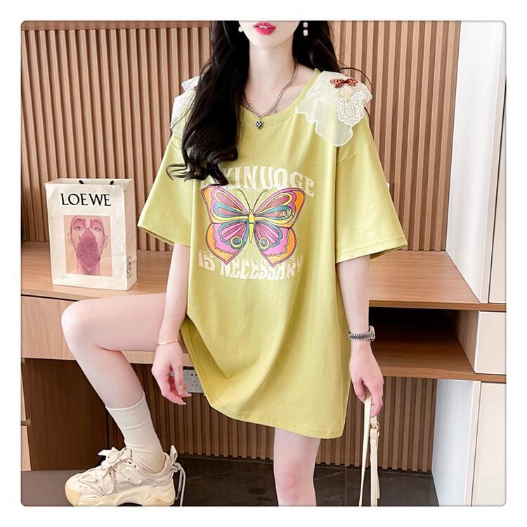話題沸騰中 プリント ロゴ ゆったり 3色半袖Tシャツ＜F-8316＞