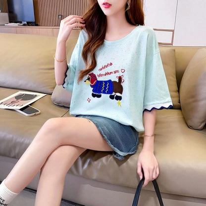 おすすめ 好感度UP 美人度アップ カジュアル 全4色 半袖 Tシャツ ＜F-11147＞
