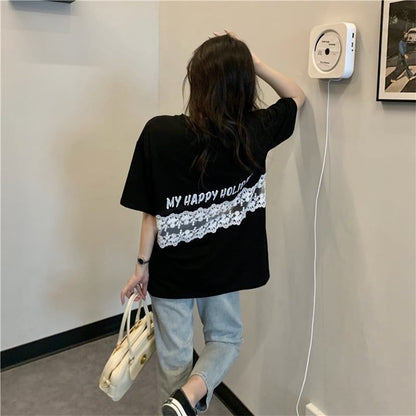 デザイン感   チャーミング Tシャツ カットソー＜F-3538＞