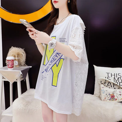デザイン感   合わせやすい Tシャツ カットソー＜F-3095＞