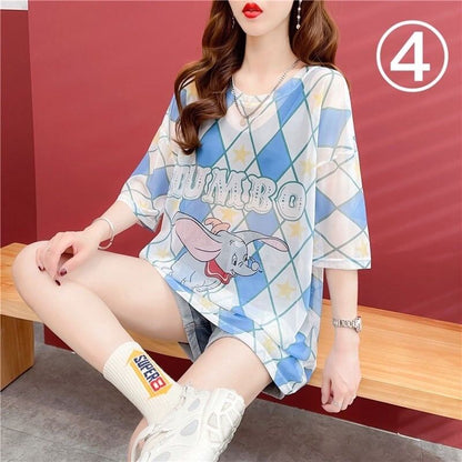 女子マスト 半袖 ラウンドネック ワンピース Tシャツ＜F-8635＞