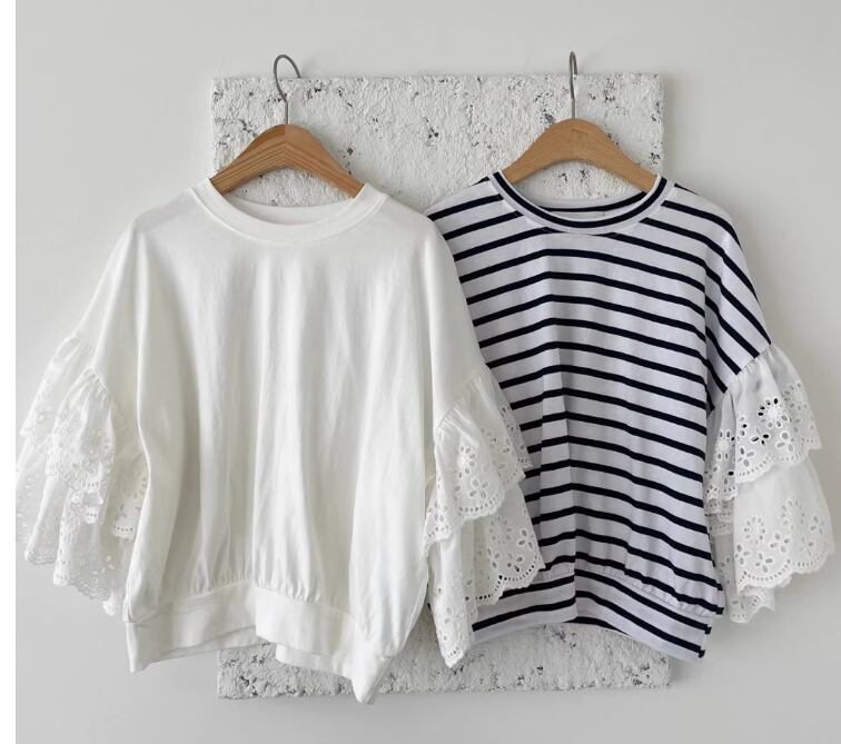 定番シンプル 大人可愛い 美人度アップ 早い者勝ち カジュアル 共2色 Tシャツ<F-12150>