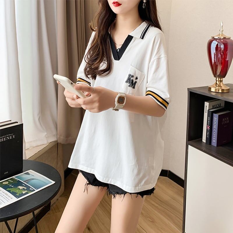 オシャレ度満点   カジュアル Tシャツ カットソー＜F-3593＞