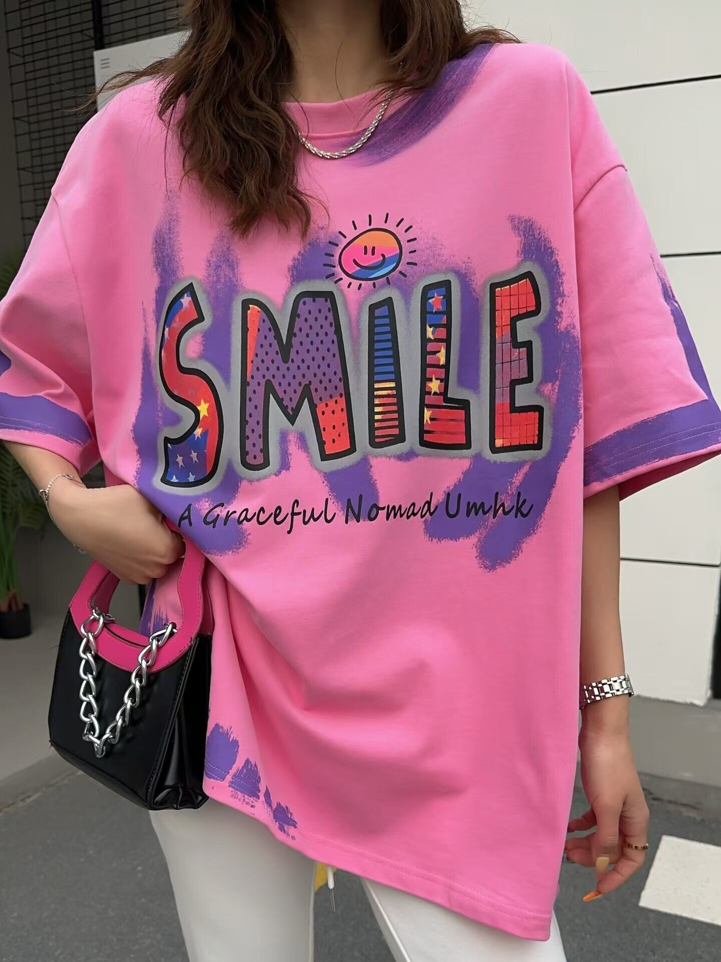 おすすめ 好感度UP 美人度アップ カジュアル 全4色 半袖 Tシャツ ＜F-11234＞