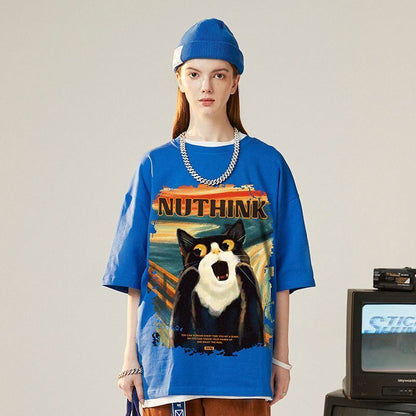 絶対欲しい デザイン性抜群 売り切れ必至 ファッション プリント 4色選択 半袖Tシャツ＜F-9293＞