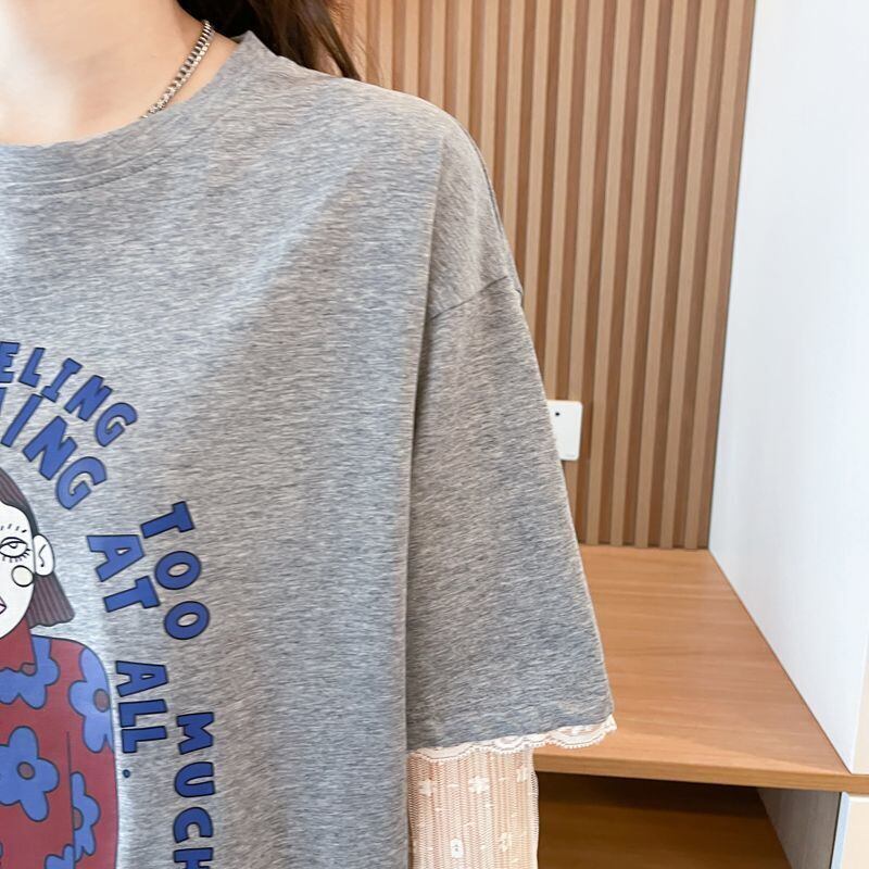 美人度アップ 絶対流行 今季マストバイ 早い者勝ち カジュアル Tシャツ<F-11701>