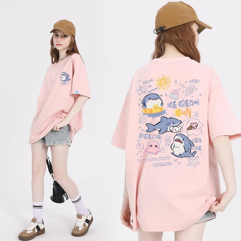 売り切れ必至 4色選択 ポップなプリントが夏に映えるプリント 半袖Tシャツ＜F-9327＞