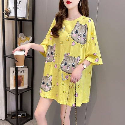 オシャレ度満点   一目惚れ Tシャツ カットソー＜F-3482＞