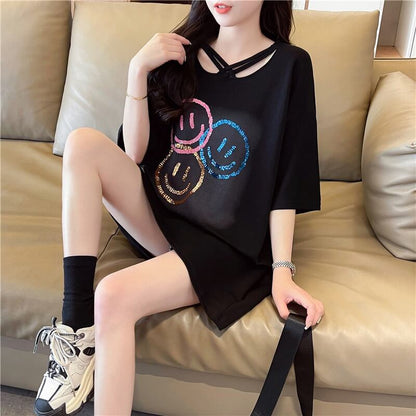 今季マストバイ スウィート 特別デザイン プリント 全2色 半袖Tシャツ<F-8538>
