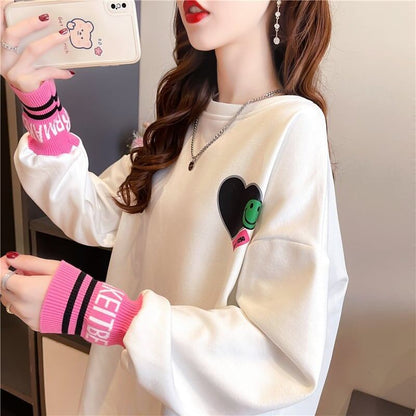 オシャレ度満点   美感いっぱい 長袖 Tシャツ カットソー＜F-2790＞