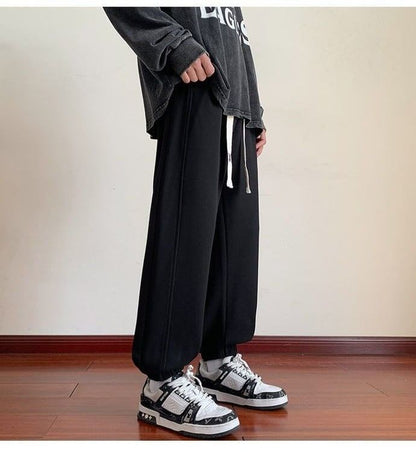 着?せロゴ裏起毛ジョガーパンツ3色あり   F-4466