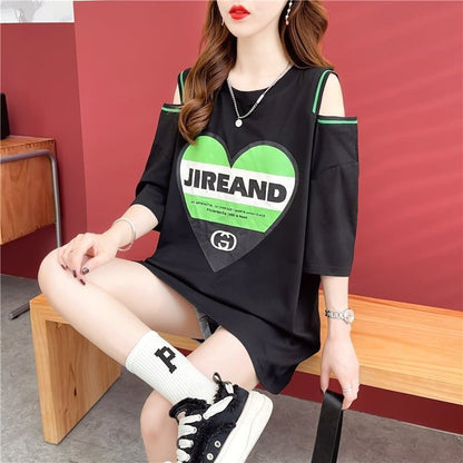 スタイリッシュ   一目惚れ Tシャツ カットソー＜F-3521＞