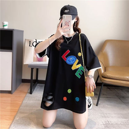 スタイリッシュ   一目惚れ Tシャツ カットソー＜F-3007＞