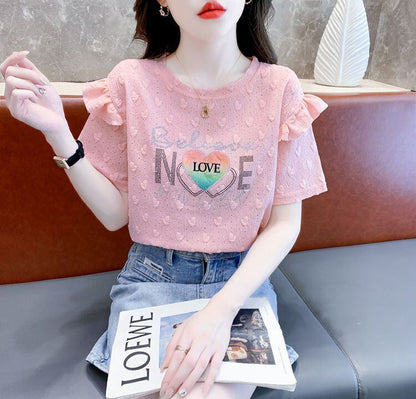 新商品 大人可愛い 話題沸騰中 ホットダイヤモンド 全3色 半袖TシャツF-8868