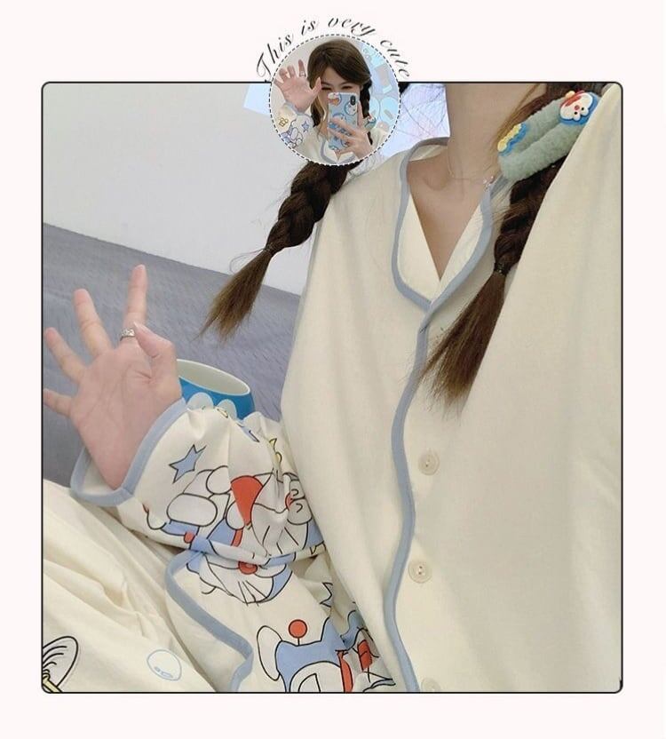 トップス+パンツセット パジャマ 組み合わせやすい F-6018