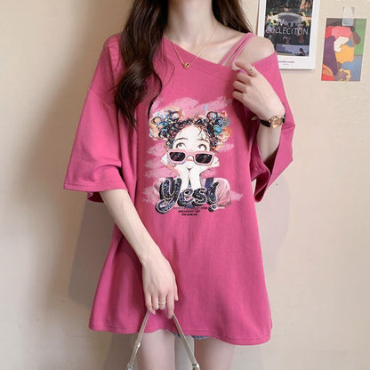 美人度アップ カジュアル キュート 全3色 半袖Tシャツ カットソー ＜F-8613＞