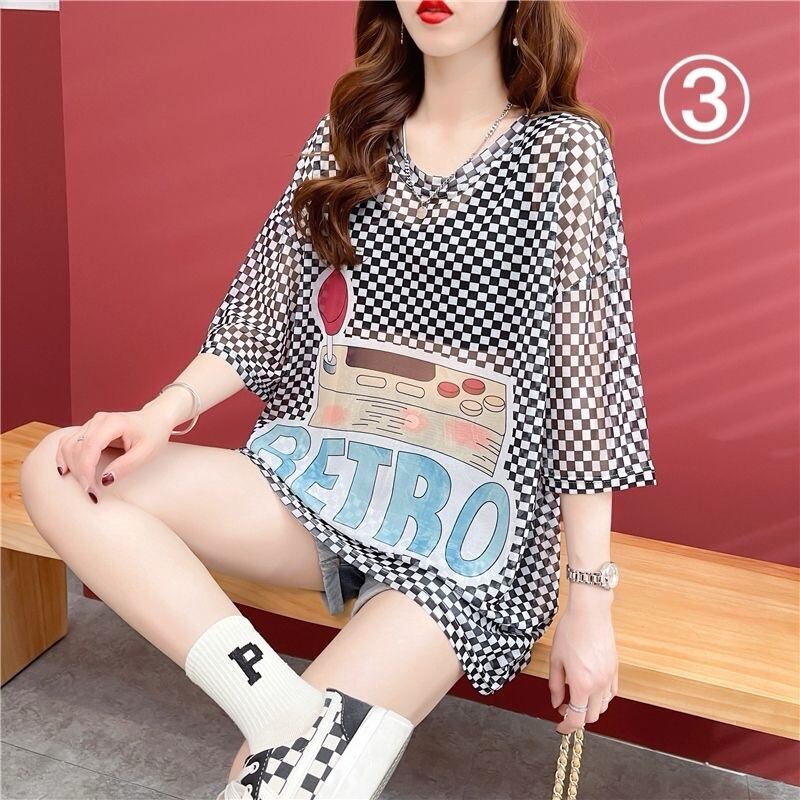 女子マスト 半袖 ラウンドネック ワンピース Tシャツ＜F-8635＞