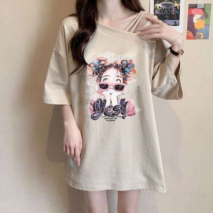 美人度アップ カジュアル キュート 全3色 半袖Tシャツ カットソー ＜F-8613＞