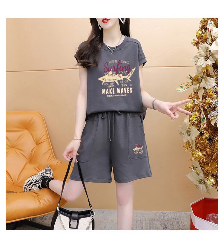 今季マストバイ ファッション カジュアル 半袖Ｔシャツⅹパンツセット全3色 <F-8265>