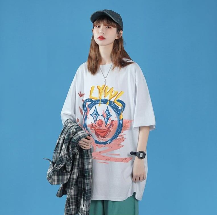 話題沸騰中   カジュアル 2色半袖Tシャツ＜F-8159＞