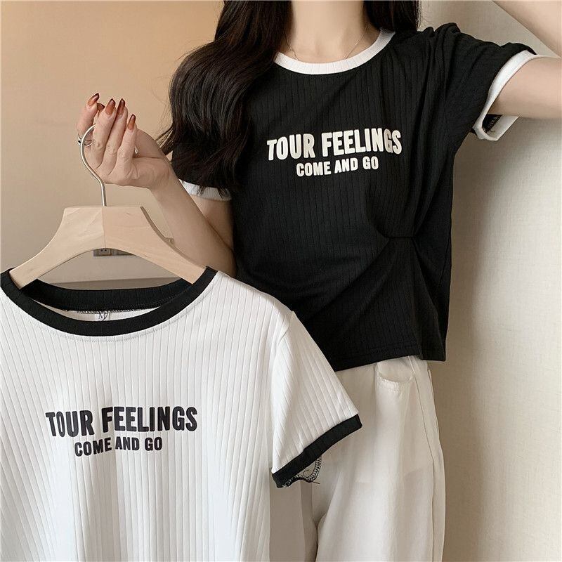 ゆったり感アップ アルファベット ファッション Tシャツ カットソー＜F-3077＞