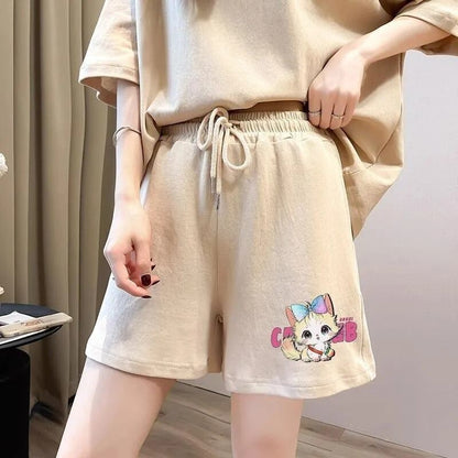 絶対欲しい カジュアル 夏に嬉しい機能付き 半袖Ｔシャツⅹパンツセット全4色<F-11268>