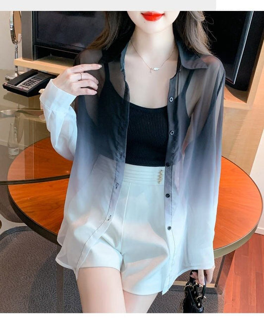 美人度アップ   オシャレ度満点 日焼け対策 シャツ ブルゾン＜F-8048＞