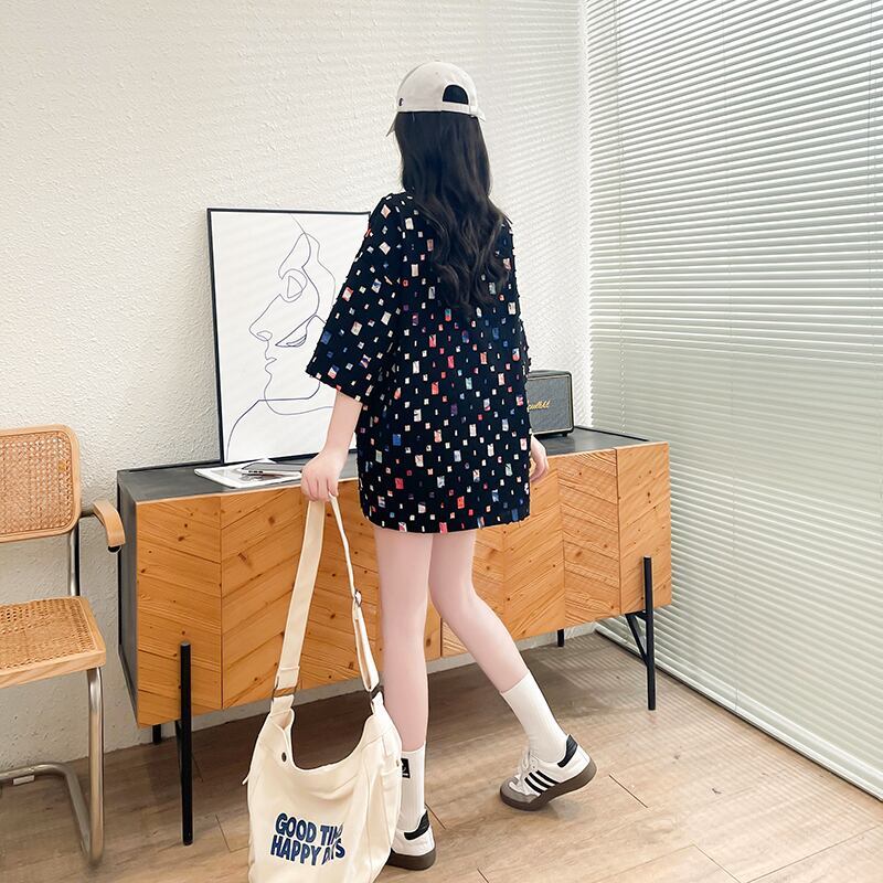 着回し力抜群 カジュアル 個性派 ゆったりトップス 半袖Tシャツ 全2色＜F-8263＞