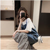 話題沸騰中 切り替え オシャレ度満点 半袖Ｔシャツ＋ワンピース セットアップ＜F-8322＞