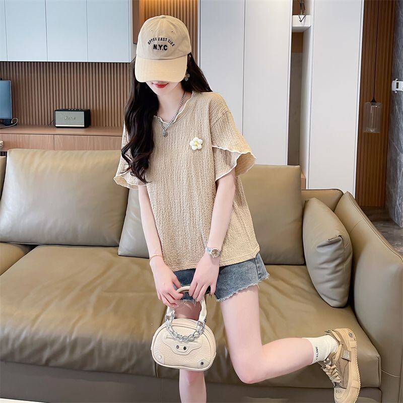 美人度アップ スウィート キュート 5色選択 半袖Tシャツ＜F-8578＞