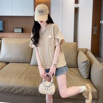 美人度アップ スウィート キュート 5色選択 半袖Tシャツ＜F-8578＞