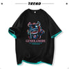 ユニセックスピュアコットン漫画プリント半袖Tシャツ<F-5115>
