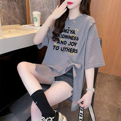売れ筋 早い者勝ち 絶対流行 カジュアル 2色選択 Tシャツ<F-11608>