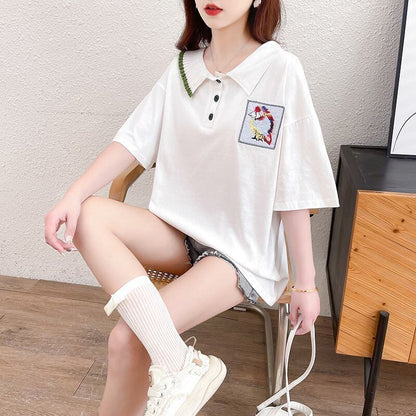 絶対欲しい キュート 定番シンプル 切り替え 全2色 半袖TシャツF-8742