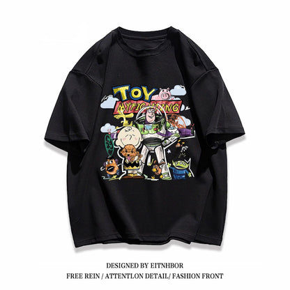 男女兼用 プリント 快適 半袖 Tシャツ F-13278