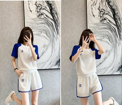 好感度UP カジュアル 絶対欲しい 全2色 半袖 Tシャツ ショートパンツ セットアップ ＜F-8938＞
