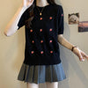 売れ筋 主役級 大人可愛い カジュアル 切り替え 2色 ジャケット <F-12058>