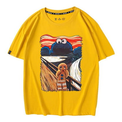 男女兼用 シンプル 着心地良い ゆったり Tシャツ F-13212