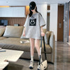 エレガントな立体ジャガードルーズウールパッチステッチ半袖Tシャツ<F-2901>