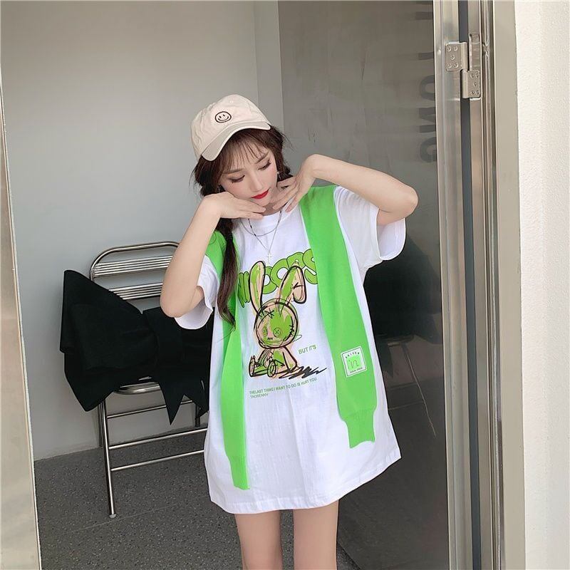 早い者勝ち 早い者勝ち 絶対流行 カジュアル 2色選択 Tシャツ+カウルネック<F-11153>