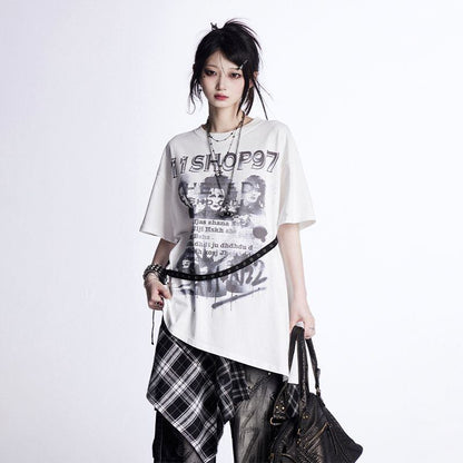 美人度アップ 絶対流行 売れ筋 早い者勝ち カジュアル 2色選択 Tシャツ<F-11522>