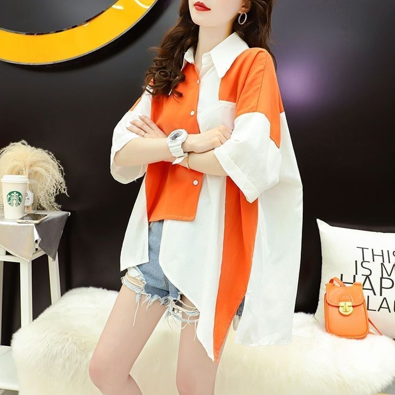 絶対流行   ファッション 半袖Tシャツ 全2色<F-8039>