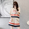 美人度アップ カジュアル 真夏も快適 半袖 Tシャツ ショートパンツ セットアップ ＜F-11190＞