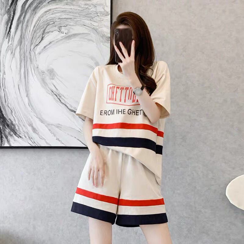 美人度アップ カジュアル 真夏も快適 半袖 Tシャツ ショートパンツ セットアップ ＜F-11190＞